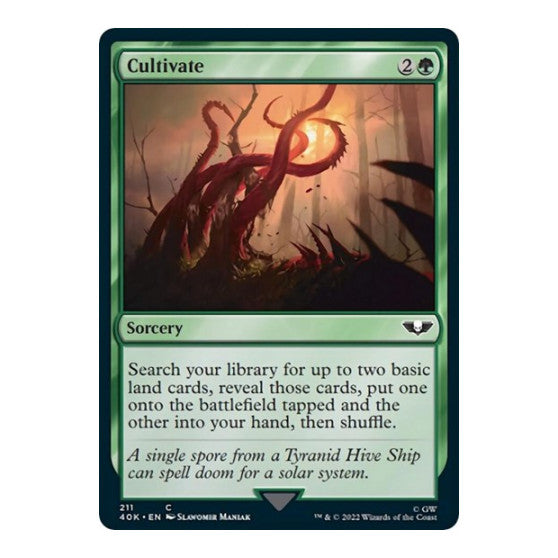 Cultivate (40K) #211 Common (Lightly Played) Universes Beyond: Warhammer 40,000 Magic: The Gathering: 2022