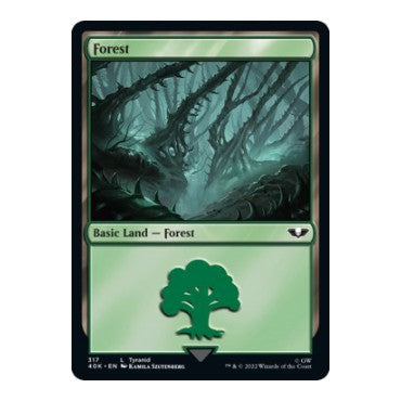 Forest 317 (40K) #317 Land (Lightly Played) Universes Beyond: Warhammer 40,000 Magic: The Gathering: 2022