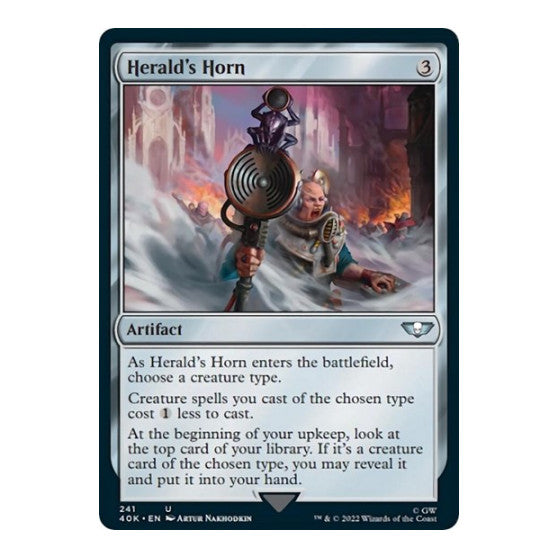 Heralds Horn (40K) #241 Uncommon (Lightly Played) Universes Beyond: Warhammer 40,000 Magic: The Gathering: 2022