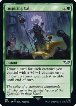 Inspiring Call (40K) #217 Uncommon (Lightly Played) Universes Beyond: Warhammer 40,000 Magic: The Gathering: 2022