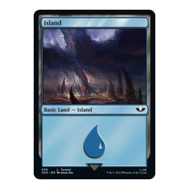 Island 309 (40K) #309 Land (Lightly Played) Universes Beyond: Warhammer 40,000 Magic: The Gathering: 2022
