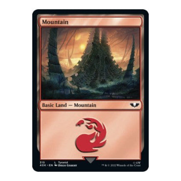 Mountain 315 (40K) #315 Land (Lightly Played) Universes Beyond: Warhammer 40,000 Magic: The Gathering: 2022