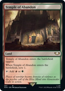 Temple of Abandon (40K) #297 Rare (Lightly Played) Universes Beyond: Warhammer 40,000 Magic: The Gathering: 2022