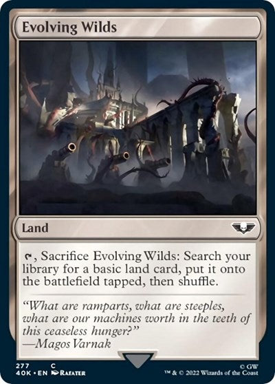 Evolving Wilds (40K) #277 Common (Lightly Played) Universes Beyond: Warhammer 40,000 Magic: The Gathering: 2022