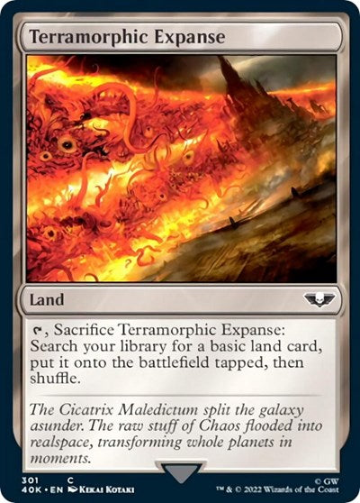 Terramorphic Expanse (40K) #301 Common (Lightly Played) Universes Beyond: Warhammer 40,000 Magic: The Gathering: 2022
