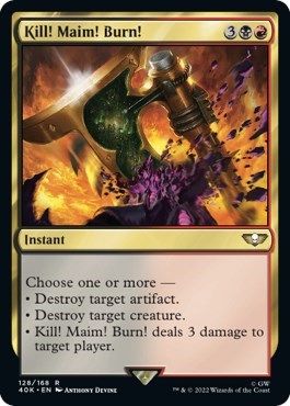 Kill Maim Burn (40K) #128 Rare (Lightly Played) Universes Beyond: Warhammer 40,000 Magic: The Gathering: 2022