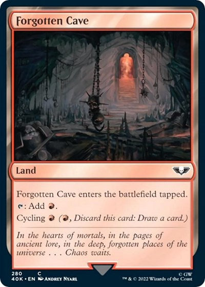 Forgotten Cave (40K) #280 Common (Lightly Played) Universes Beyond: Warhammer 40,000 Magic: The Gathering: 2022