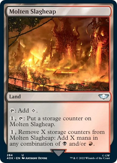 Molten Slagheap (40K) #284 Uncommon (Lightly Played) Universes Beyond: Warhammer 40,000 Magic: The Gathering: 2022