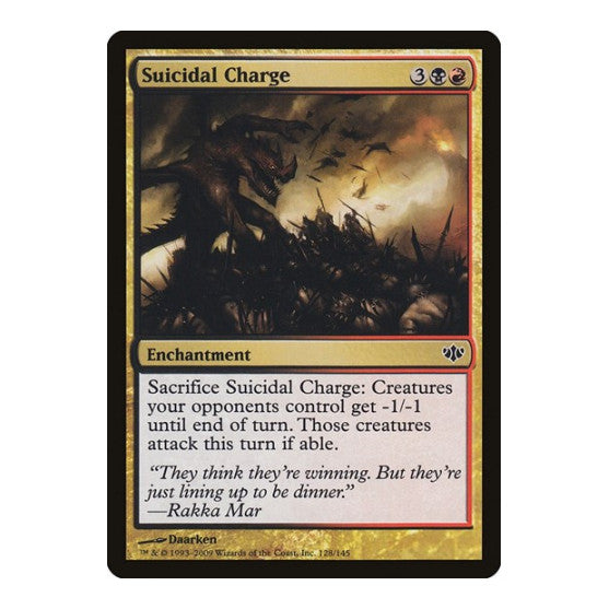 Suicidal Charge (CON) #128 Common (Lightly Played) Conflux Magic: The Gathering: 2009