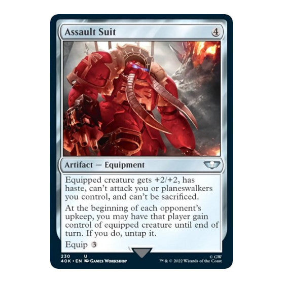 Assault Suit (40K) #230 Uncommon (Lightly Played) Universes Beyond: Warhammer 40,000 Magic: The Gathering: 2022
