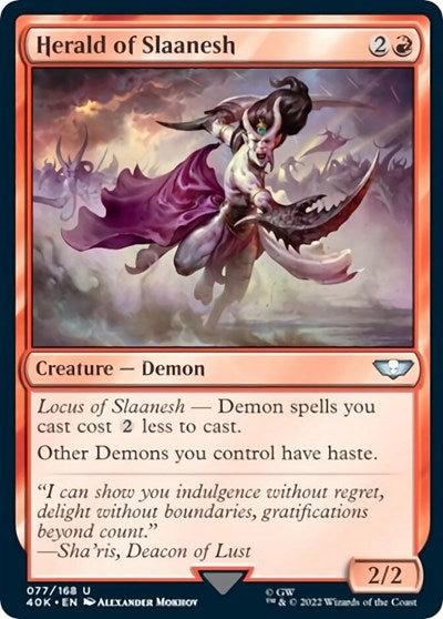 Herald of Slaanesh (40K) #77 Uncommon (Lightly Played) Universes Beyond: Warhammer 40,000 Magic: 2022