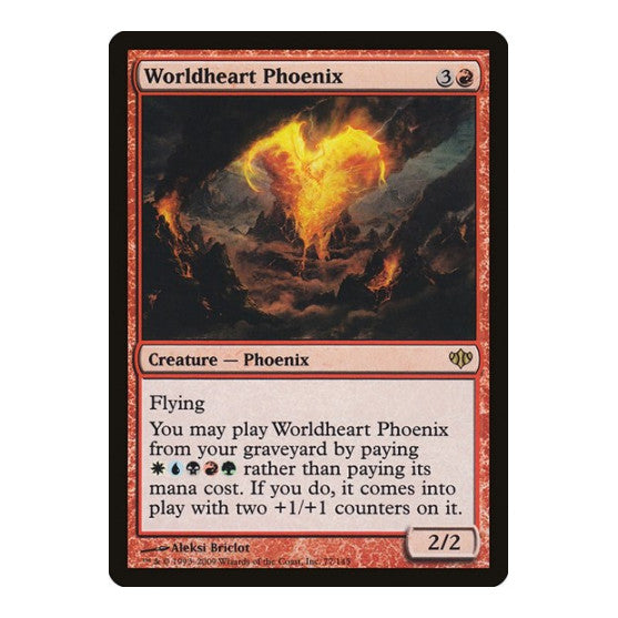 Worldheart Phoenix (CON) #77 Rare Conflux Magic: The Gathering: 2009