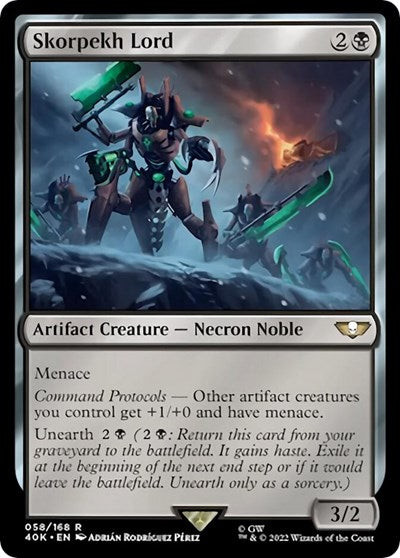 Skorpekh Lord (40K) #58 Rare (Lightly Played) Universes Beyond: Warhammer 40,000 Magic: The Gathering: 2022