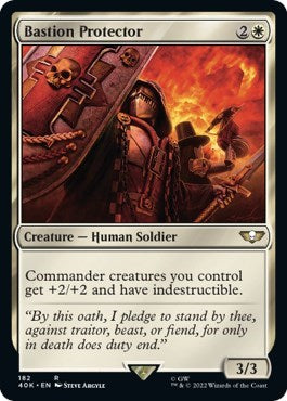 Bastion Protector (40K) #182 Rare (Near Mint) Universes Beyond: Warhammer 40,000 Magic: The Gathering: 2022