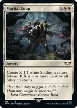 Martial Coup (40K) #189 Rare (Lightly Played) Universes Beyond: Warhammer 40,000 Magic: The Gathering: 2022