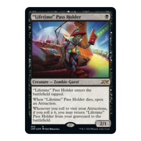 "Lifetime" Pass Holder (UNF) #79 Rare (Foil Lightly Played) Unfinity Magic: The Gathering: 2022