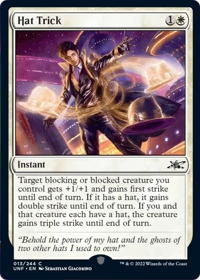Hat Trick (UNF) #13 Common (Lightly Played) Unfinity Magic: The Gathering: 2022