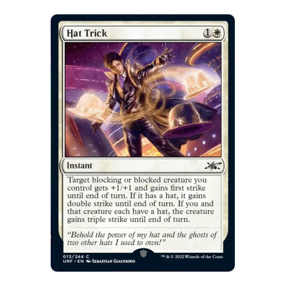Hat Trick (UNF) #13 Common (Lightly Played) Unfinity Magic: The Gathering: 2022