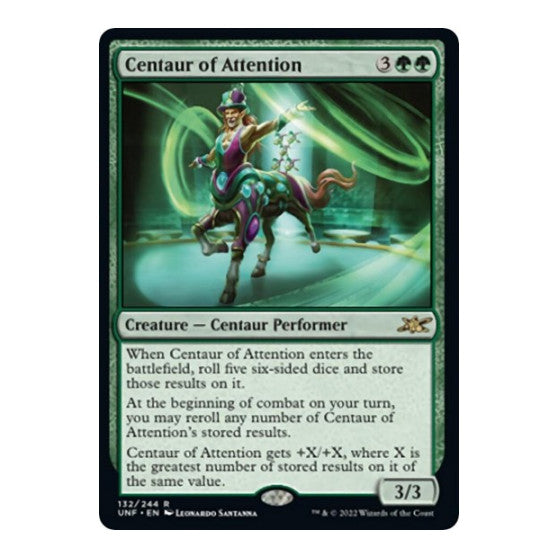 Centaur of Attention (UNF) #132 Rare (Foil Lightly Played) Unfinity Magic: The Gathering: 2022