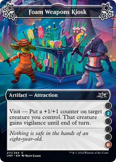 Foam Weapons Kiosk 2 6 (UNF) #211a Common (Lightly Played) Unfinity Magic: The Gathering: 2022