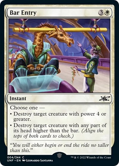 Bar Entry (UNF) #4 Common (Lightly Played) Unfinity Magic: 2022