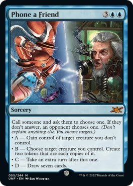 Phone a Friend (UNF) #55 Mythic Rare (Lightly Played) Unfinity Magic: The Gathering: 2022