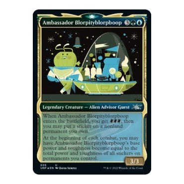 Ambassador Blorpityblorpboop Showcase Galaxy Foil (UNF) #505 Uncommon (Foil Near Mint) Unfinity Magic: The Gathering: 2022