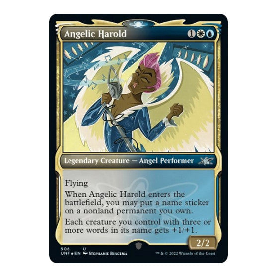 Angelic Harold Showcase Galaxy Foil (UNF) #506 Uncommon (Foil Near Mint) Unfinity Magic: The Gathering: 2022