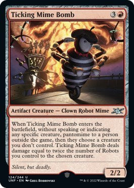 Ticking Mime Bomb (UNF) #124 Uncommon (Lightly Played) Unfinity Magic: The Gathering: 2022