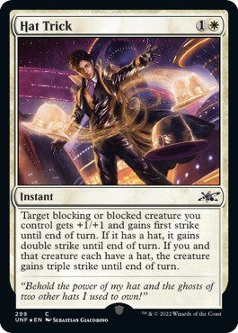 Hat Trick Galaxy Foil (UNF) #299 Common (Foil Near Mint) Unfinity Magic: 2022