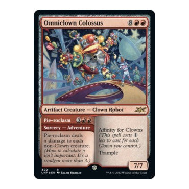 Omniclown Colossus Galaxy Foil (UNF) #402 Rare (Foil Near Mint) Unfinity Magic: The Gathering: 2022