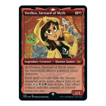 Vorthos Steward of Myth Showcase Galaxy Foil (UNF) #502 Mythic Rare (Foil Near Mint) Unfinity Magic: The Gathering: 2022