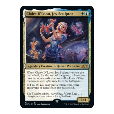 Claire DLoon Joy Sculptor Galaxy Foil (UNF) #451 Rare (Foil Near Mint) Unfinity Magic: The Gathering: 2022