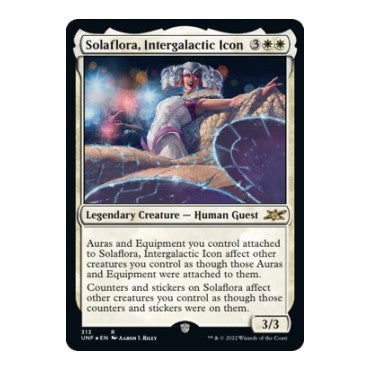 Solaflora, Intergalactic Icon (Galaxy Foil) (UNF) #313 Rare (Foil Near Mint) Unfinity Magic: The Gathering: 2022