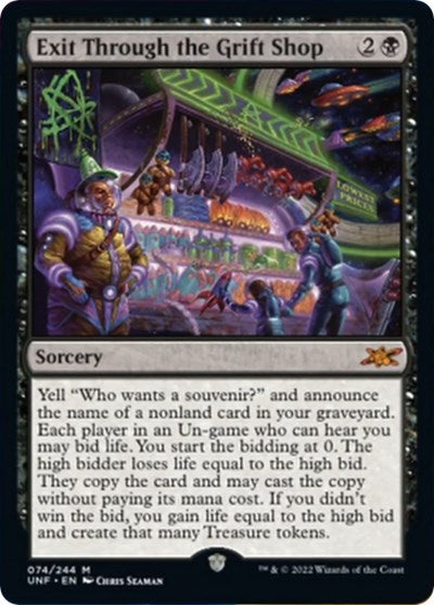 Exit Through the Grift Shop (UNF) #74 Mythic Rare Unfinity Magic: The Gathering: 2022