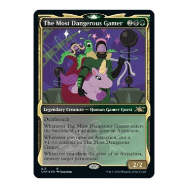 The Most Dangerous Gamer Showcase Galaxy Foil (UNF) #517 Rare (Foil Lightly Played) Unfinity Magic: The Gathering: 2022