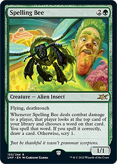 Spelling Bee (UNF) #155 Rare Unfinity Magic: The Gathering: 2022