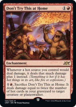 Dont Try This at Home (UNF) #105 Rare Unfinity Magic: The Gathering: 2022