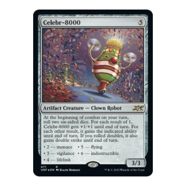 Celebr 8000 Galaxy Foil (UNF) #471 Rare (Foil Lightly Played) Unfinity Magic: The Gathering: 2022