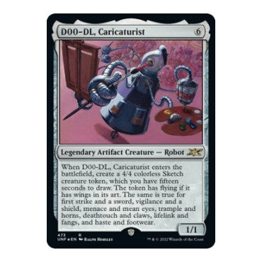 D00 DL Caricaturist Galaxy Foil (UNF) #473 Rare (Foil Near Mint) Unfinity Magic: The Gathering: 2022