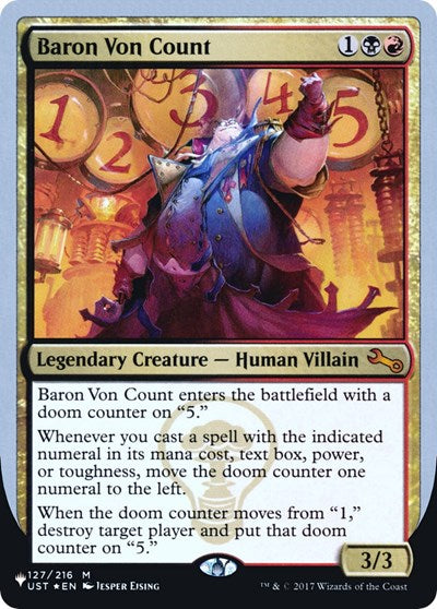 Baron Von Count (LIST) #43 Mythic Rare (Foil Near Mint) The List Reprints Magic: 2026