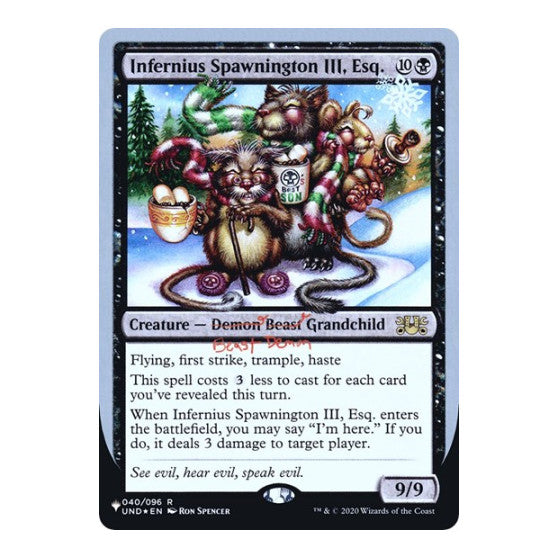 Infernius Spawnington III, Esq. (LIST) #040/096 Rare (Foil Lightly Played) The List Reprints Magic: The Gathering: 2026