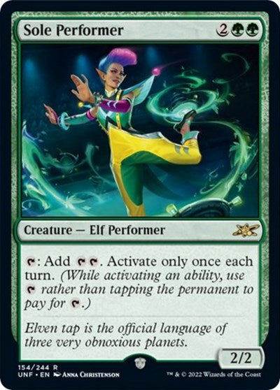 Sole Performer (UNF) #154 Rare (Lightly Played) Unfinity Magic: The Gathering: 2022
