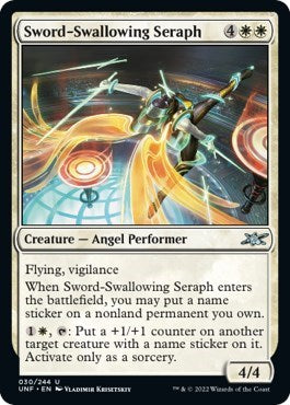 Sword Swallowing Seraph (UNF) #30 Uncommon (Lightly Played) Unfinity Magic: 2022