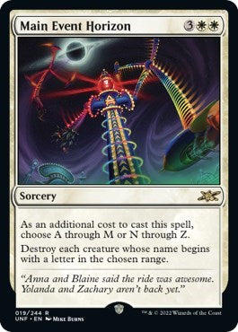 Main Event Horizon (UNF) #19 Rare (Lightly Played) Unfinity Magic: The Gathering: 2022