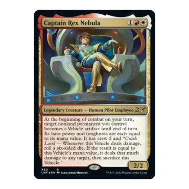 Captain Rex Nebula Galaxy Foil (UNF) #450 Rare (Foil Near Mint) Unfinity Magic: The Gathering: 2022
