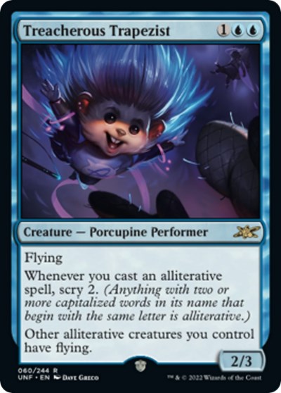 2022 Magic: Unfinity (UNF) - Treacherous Trapezist (#60, Rare)