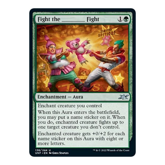 Fight the Fight (UNF) #138 Uncommon (Lightly Played) Unfinity Magic: The Gathering: 2022