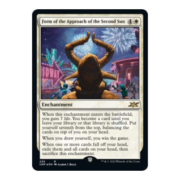 Form of the Approach of the Second Sun Galaxy Foil (UNF) #295 Rare (Foil Near Mint) Unfinity Magic: The Gathering: 2022