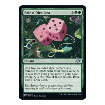 Pair o Dice Lost (UNF) #149 Uncommon (Lightly Played) Unfinity Magic: The Gathering: 2022